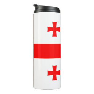 Thermal Tumbler mit Flagge von Georgia Thermosbecher