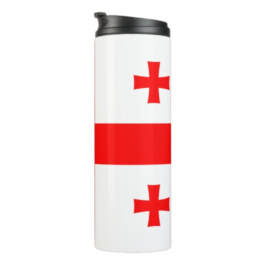 Thermal Tumbler mit Flagge von Georgia Thermosbecher (Nach rechts gedreht)