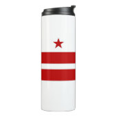 Thermal Tumbler mit Flagge von Washington DC, USA Thermosbecher (Nach links gedreht)