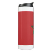Thermal Tumbler mit marokkanischer Flagge Thermosbecher (Nach links gedreht)