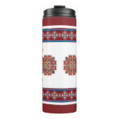 THERMAL TUMBLER mit nacionalen Mustern Serbien Thermosbecher (Vorderseite)