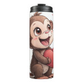 Thermal Tumbler Monkey Red Hearts Thermosbecher (Vorderseite)