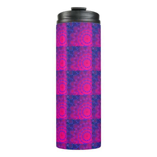 Thermal Tumbler PINK - BLAU - MANDALA MODERN Thermosbecher (Vorderseite)