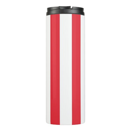 Thermal Tumbler Red & White Stripe Thermosbecher (Rückseite)