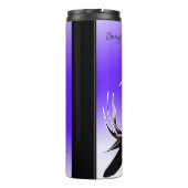 Thermal Tumbler Resilienz Frau über Federn Thermosbecher (Rückseite)