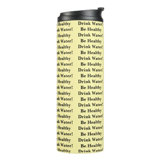 Thermal Tumbler Solid Baby Yellow Be Healthy Water Thermosbecher (Nach links gedreht)