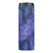 Thermal Tumbler Transparent Blue Petals Fraktal Thermosbecher (Rückseite)