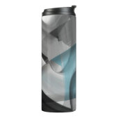 Thermal Tumbler Trend Abstrakt Art Blue Ozeane Thermosbecher (Nach links gedreht)