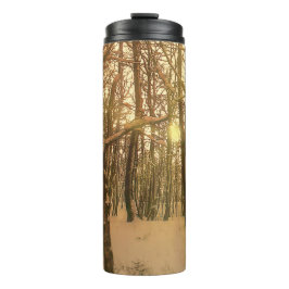 Thermal Tumbler Winterwald Schnee und Licht Thermosbecher