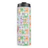 Thermal Tumbler with Architectural Blueprint Thermosbecher (Vorderseite)