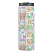 Thermal Tumbler with Architectural Blueprint Thermosbecher (Rückseite)