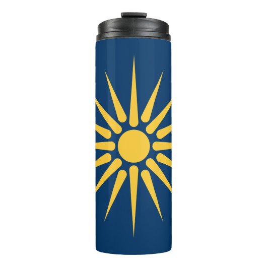 Thermal Tumbler with flag of Macedonia, Greece Thermosbecher (Vorderseite)