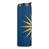 Thermal Tumbler with flag of Macedonia, Greece Thermosbecher (Nach links gedreht)