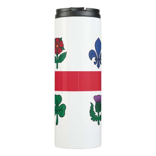 Thermal Tumbler with flag of Montreal, Canada Thermosbecher (Rückseite)