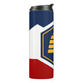 Thermal Tumbler with flag of Utah State, USA Thermosbecher (Nach links gedreht)