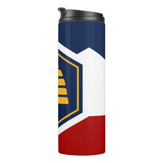 Thermal Tumbler with flag of Utah State, USA Thermosbecher (Nach rechts gedreht)