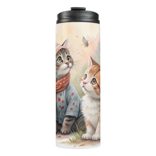 Thermal Tumblers - Kittens in an Autumn Garden  Thermosbecher (Vorderseite)