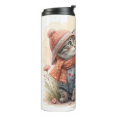 Thermal Tumblers - Kittens in an Autumn Garden  Thermosbecher (Nach links gedreht)