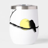 Thermal Wineglass - Hummingbird am Zweig (Vorderseite)