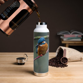 Thermalflasche mit einem Foto eines Kingfisher Trinkflasche