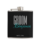 Thermalflasche mit Monogramm Flachmann (Vorderseite)