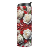 Thermaltumbler mit englischer Rose Design Thermosbecher (Nach links gedreht)