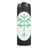 Thermaltumbler mit grüner Verkapfelung Thermosbecher (Vorderseite)