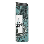 Thermaltumbler personalisiert Monogramm Thermosbecher (Nach rechts gedreht)