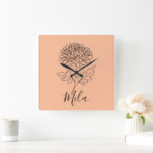 Thermaltumbler Quadratische Wanduhr (Zuhause)