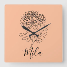 Thermaltumbler Quadratische Wanduhr