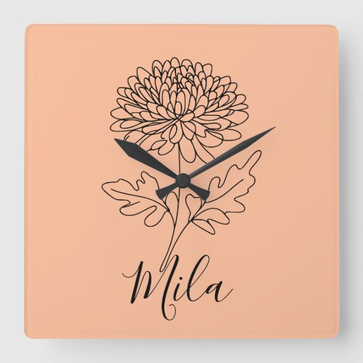 Thermaltumbler Quadratische Wanduhr (Vorderseite)