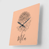 Thermaltumbler Quadratische Wanduhr (Winkel)