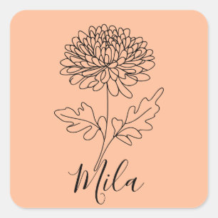 Thermaltumbler Quadratischer Aufkleber