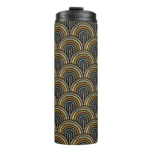 Thermaltumbler Retro Boho Arch Pattern Thermosbecher (Vorderseite)
