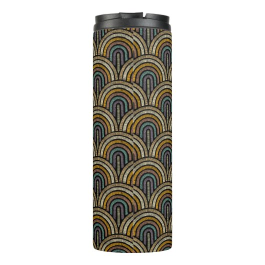Thermaltumbler Retro Boho Arch Pattern Thermosbecher (Rückseite)