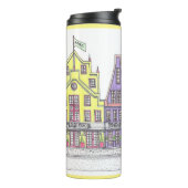 Thermalwäscher in Italien; gelb Thermosbecher (Nach links gedreht)