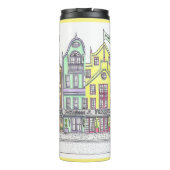 Thermalwäscher in Italien; gelb Thermosbecher (Rückseite)