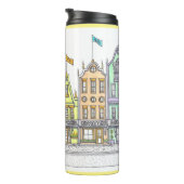 Thermalwäscher in Italien; gelb Thermosbecher (Nach rechts gedreht)