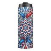 Thermalwäscher mit französischer Farbgestaltung Thermosbecher (Vorderseite)