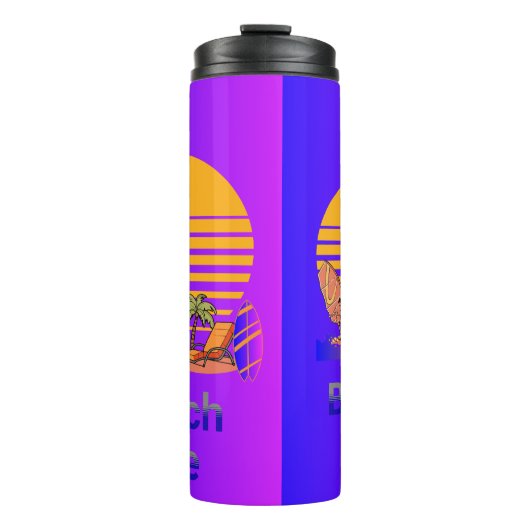 Thermalwäscher mit Stranddesign Thermosbecher (Vorderseite)