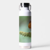 Thermische Flasche mit einem Foto Robin (Vorne)