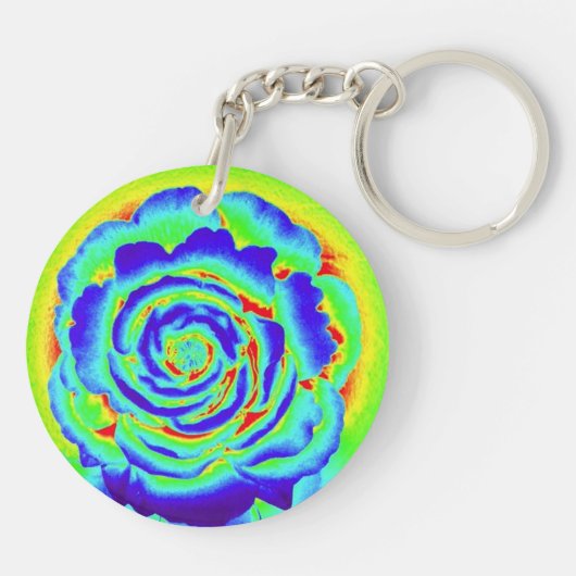 Thermische Rose Schlüsselanhänger (Rückseite)