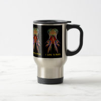 Thermische Tasse: Alien Visitor - "I Come In Peace