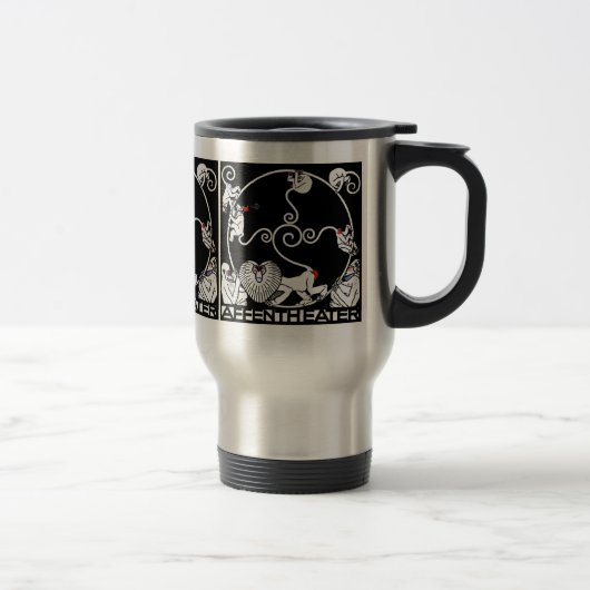 Thermische Tasse - Jugendstil - Affentheater (Rechts)