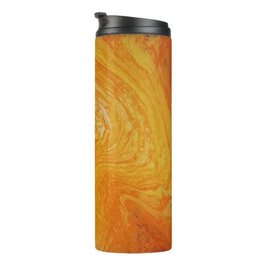 Thermische Tasse - Kräuselungen des Gelbs (Nach rechts gedreht)