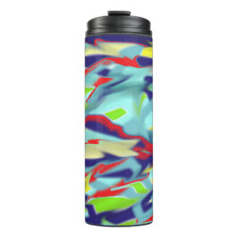 Thermische Trommel - blaues Chaos in Form-Entwurf Thermosbecher