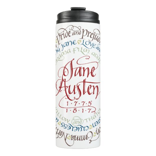 Thermische Trommel - Jane Austen-Zeitraum-Dramen Thermosbecher (Vorderseite)