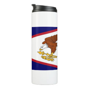 Thermische Trommel mit Flagge von American Samoa, Thermosbecher