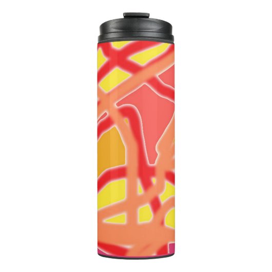 Thermische Trommel - rosa Chaos in Form-Entwurf Thermosbecher (Vorderseite)