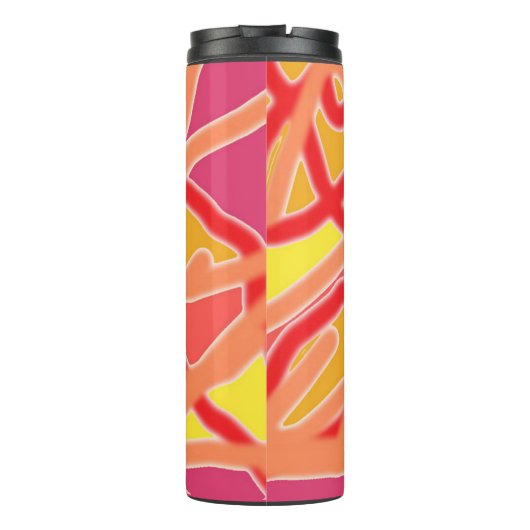 Thermische Trommel - rosa Chaos in Form-Entwurf Thermosbecher (Rückseite)